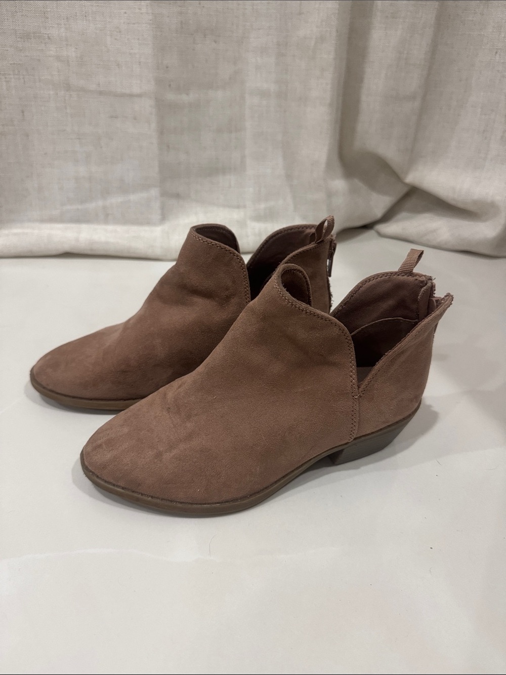 Old Navy Kids Blush Suede-Look Ankle Boots